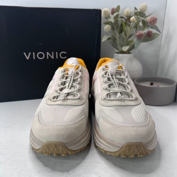 Vionic Walk Max Sierra Athletic Walking Shoe Cream Women's 12 W NWB Arch Support - Picture 2 of 10